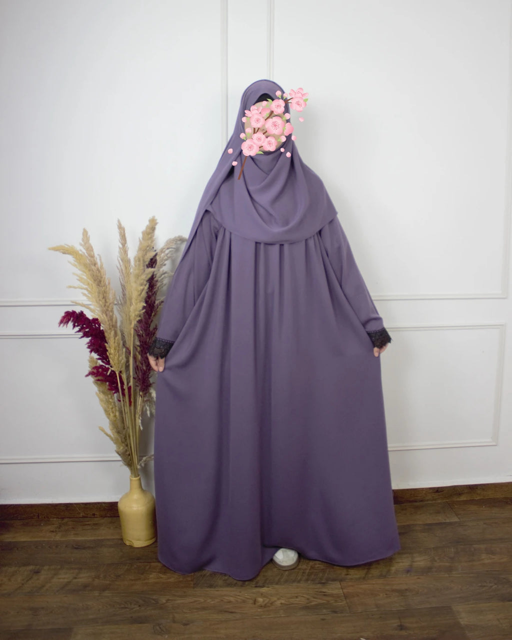 Abaya Prière - Abaya Khushua & bonnet intégré & châle – Le confort à chaque prosternation