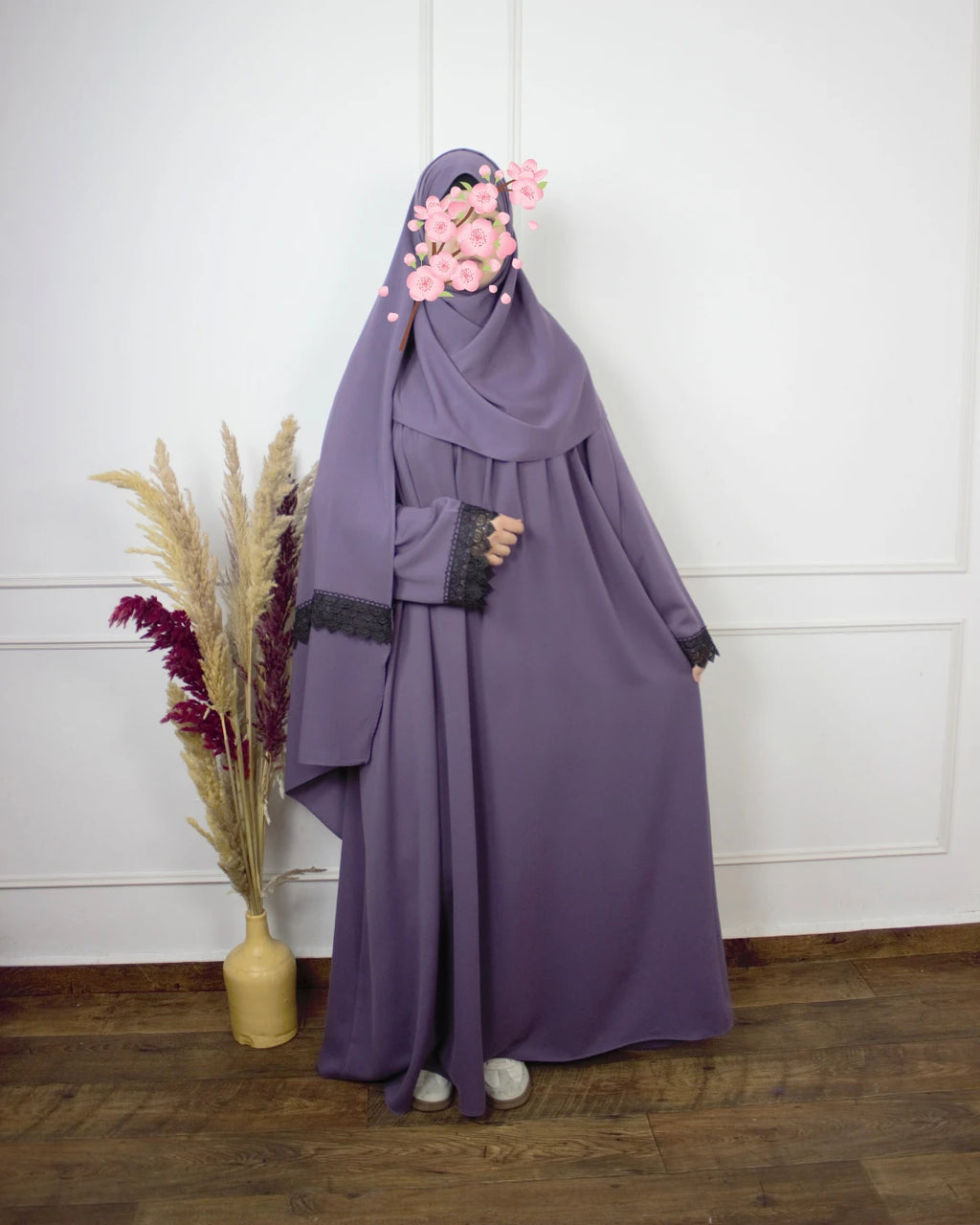 Abaya Prière - Abaya Khushua & bonnet intégré & châle – Le confort à chaque prosternation